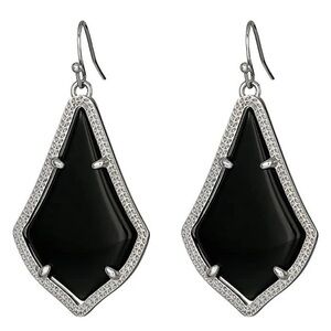 Kendra Scott Alex Black and silver drop earrings